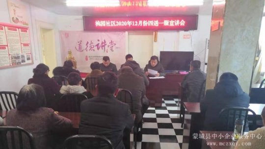 蒙城縣城關街道桃園社區(qū)召開12月份“四送一服”座談會