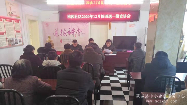 蒙城縣城關(guān)街道桃園社區(qū)召開12月份“四送一服”座談會(huì)(圖1)